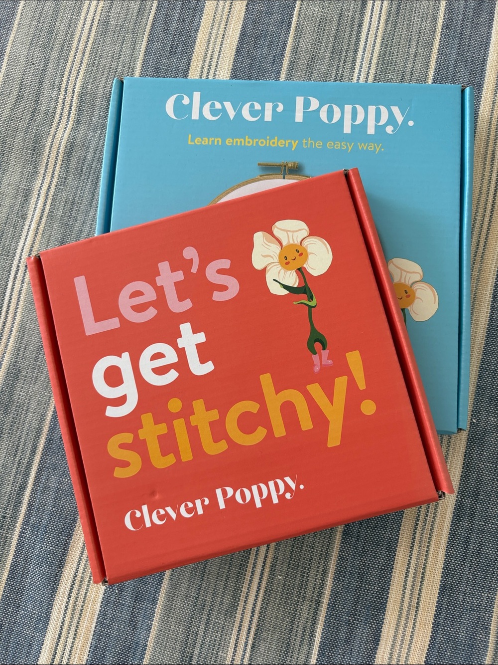 🌸 Clever Poppy Embroidery Stitching Kits x2 for Beginners